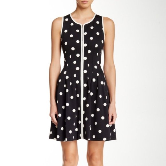 Betsey Johnson Sleeveless Front Zip Eyelet Mini Dress - Picture 2 of 15